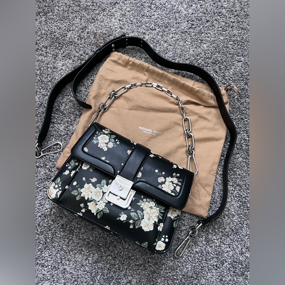 Michael Kors Crawford Floral Shoulder Bag - Picture 16 of 16